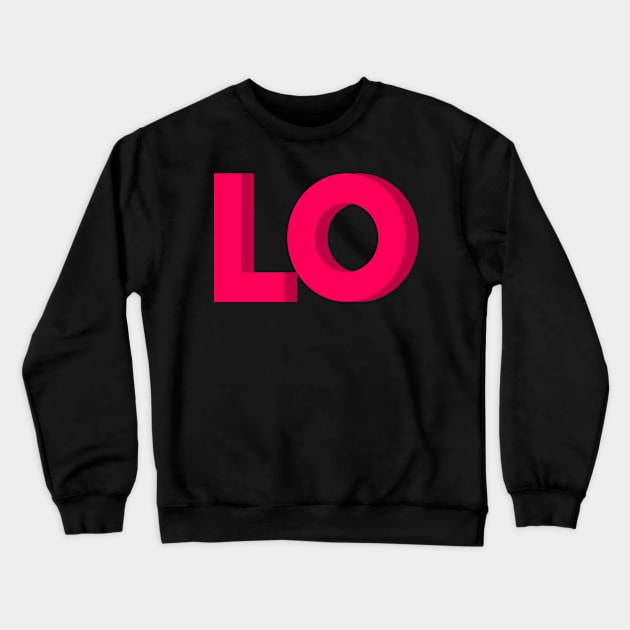 LO Love Couples Gift Sweet Girlfriend Coupleoutfit Crewneck Sweatshirt by DP Clothing